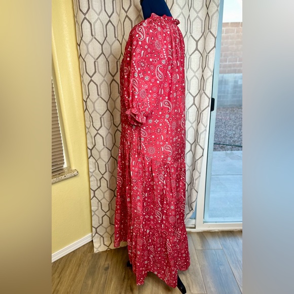 NEW! XiRENA Red Bandana Print Lyta Midi Dress - Picture 11 of 16